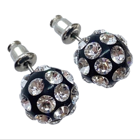 Acrylic Crystal Stud Earrings Embellished With Genuine “Crystal Stone Elements” - Picture 5 of 9